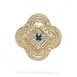 GS322 S - 14 Karat Gold Sapphire Slide 